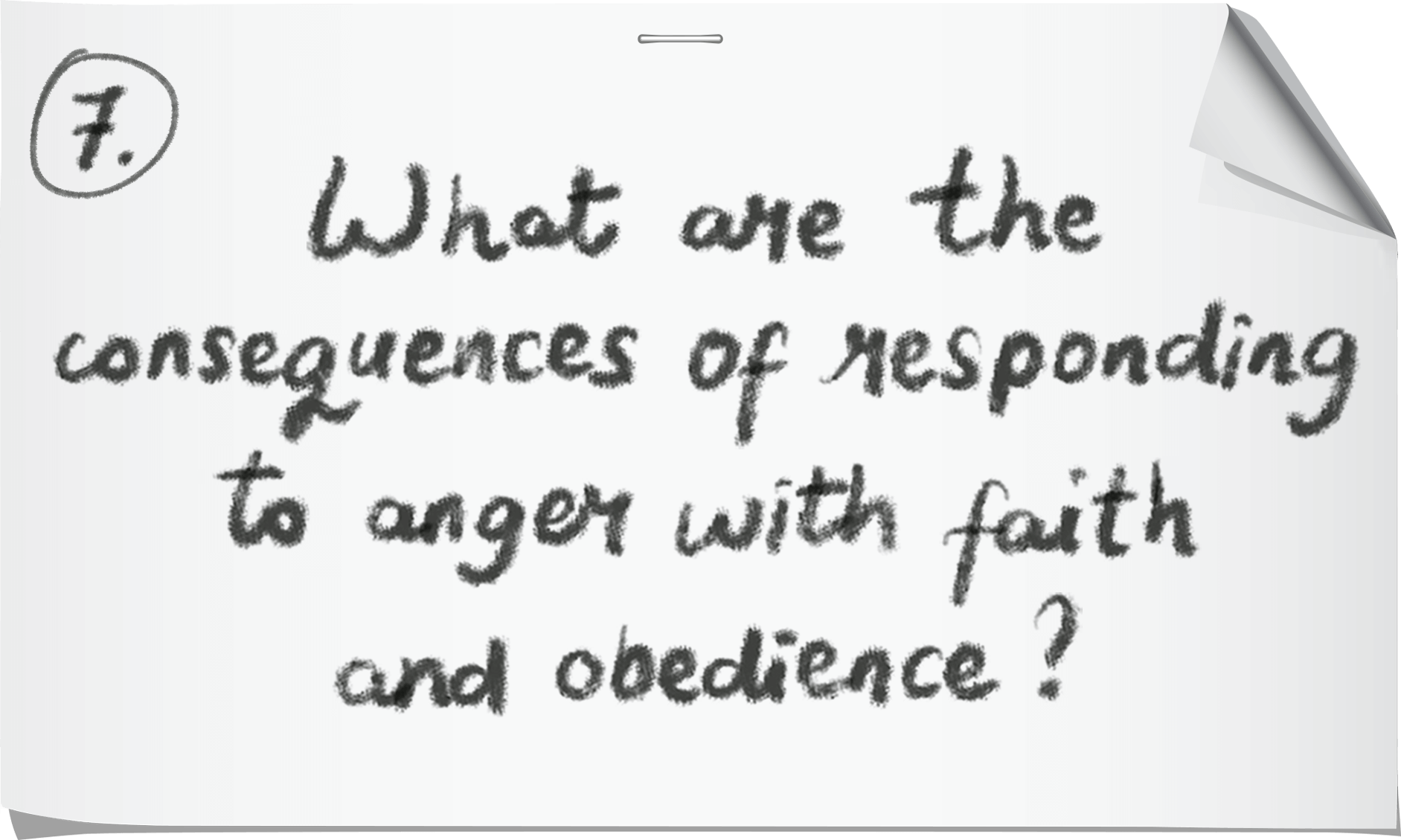 What are the consequences of responding to anger with faith and obedience? What are the consequences of responding to anger with faith and obedience?