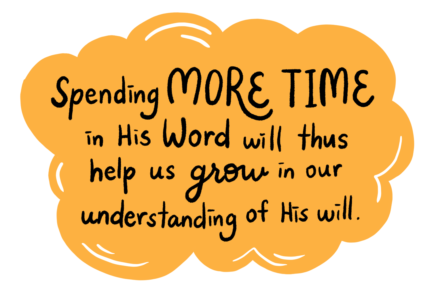 Spending more time in His Word will thus help us grow in our understanding of His will.