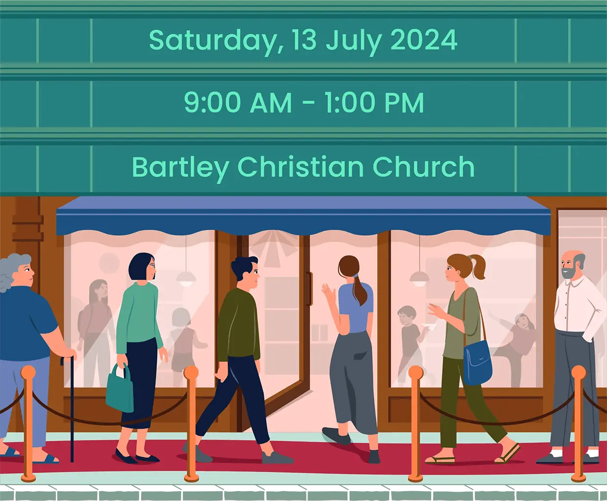 Saturday, 13 July 2024, 9:00 AM - 1:00 PM, Bartley Christian Church