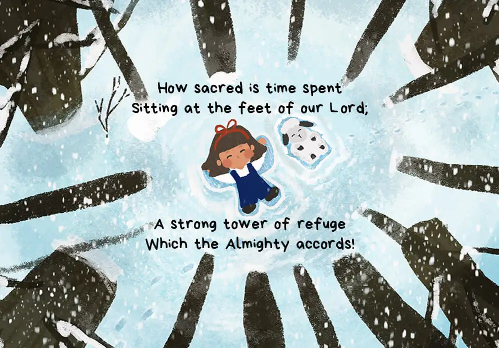 How sacred is time spent Sitting at the feet of our Lord; A strong tower of refuge Which the Almighty accords!